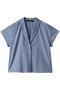 lace collar shirt シャツ ミズイロインド/mizuiro ind blue