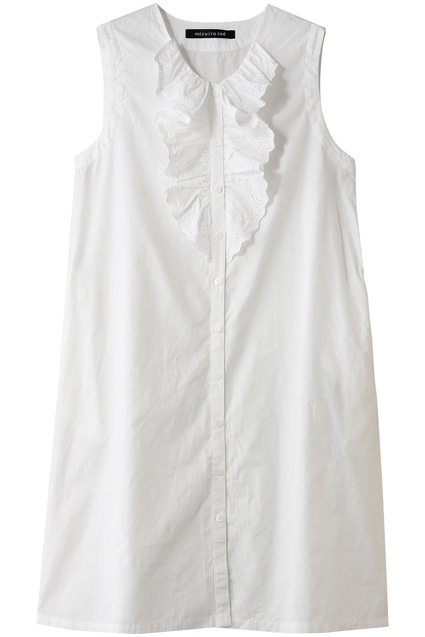 ミズイロインド/mizuiro indのlace frill N/S OP ワンピース(off white/2-250095)