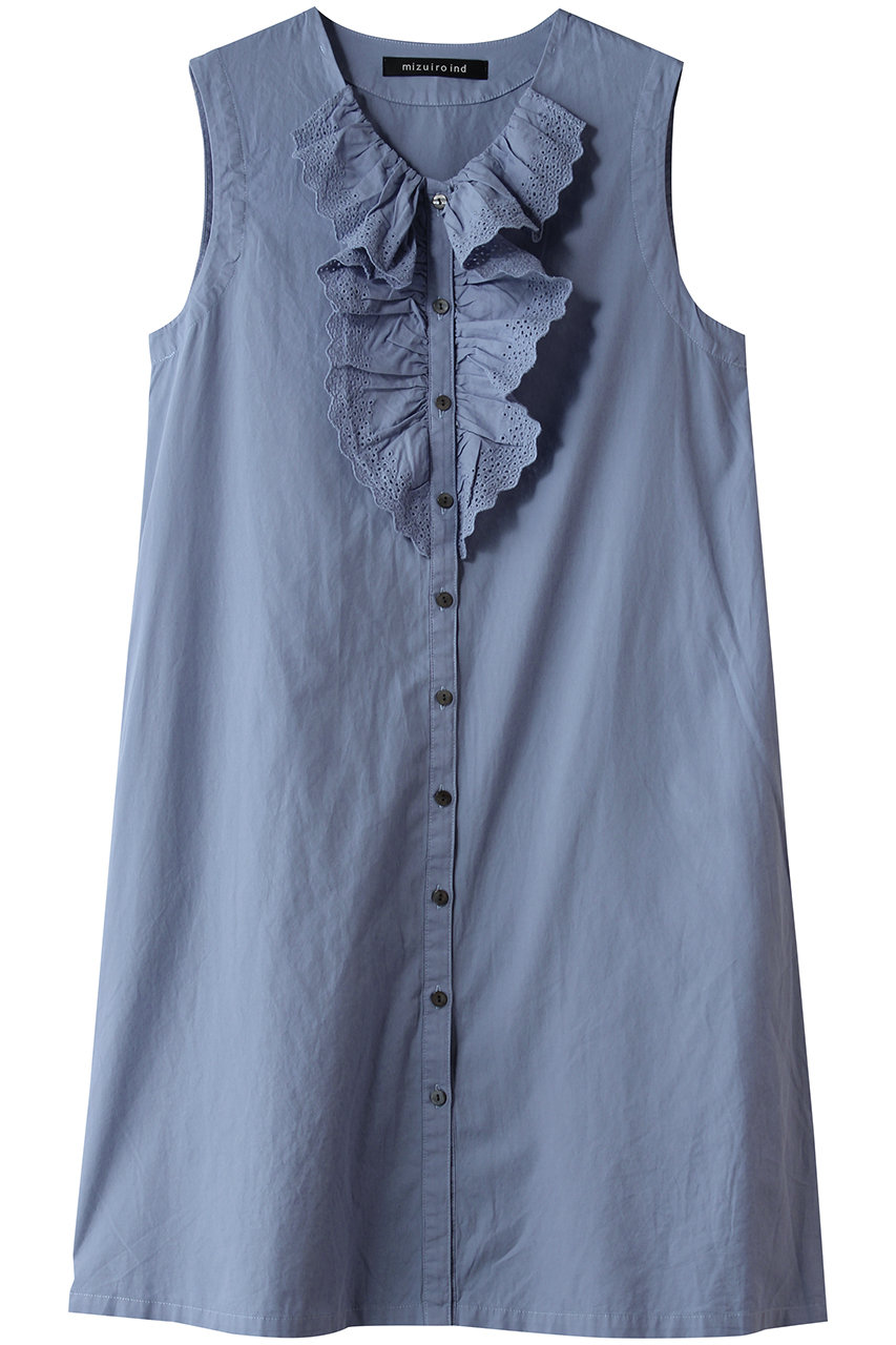 ミズイロインド/mizuiro indのlace frill N/S OP ワンピース(blue/2-250095)
