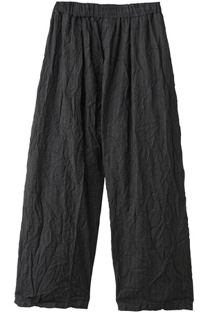 ミズイロインド/mizuiro indのwrinkle pleats stripe wide easy PT パンツ(110600/110601)