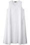 linen V neck flare OP ワンピース ミズイロインド/mizuiro ind off white
