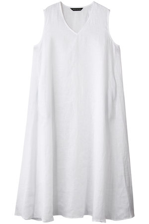 ミズイロインド/mizuiro indのlinen V neck flare OP ワンピース(110500/110503)
