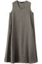 linen V neck flare OP ワンピース ミズイロインド/mizuiro ind beigeA