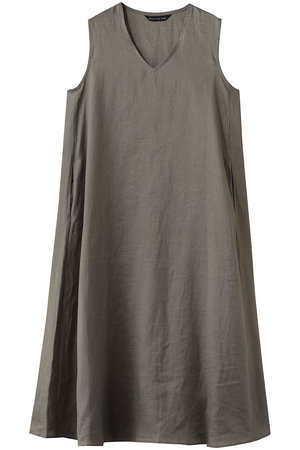 ミズイロインド/mizuiro indのlinen V neck flare OP ワンピース(110500/110503)