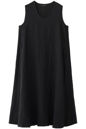 ミズイロインド/mizuiro indのlinen V neck flare OP ワンピース(110500/110503)