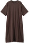crew neck long OP ワンピース ミズイロインド/mizuiro ind brown