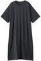 crew neck long OP ワンピース ミズイロインド/mizuiro ind black