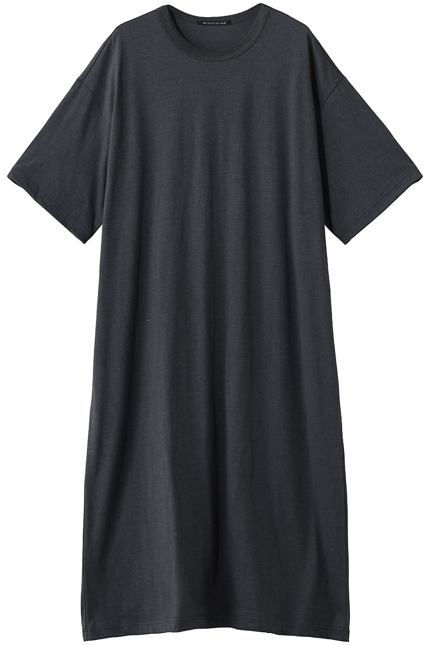 ミズイロインド/mizuiro indのcrew neck long OP ワンピース(black/2-250102)