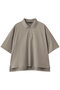 zip polo shirt シャツ ミズイロインド/mizuiro ind beige