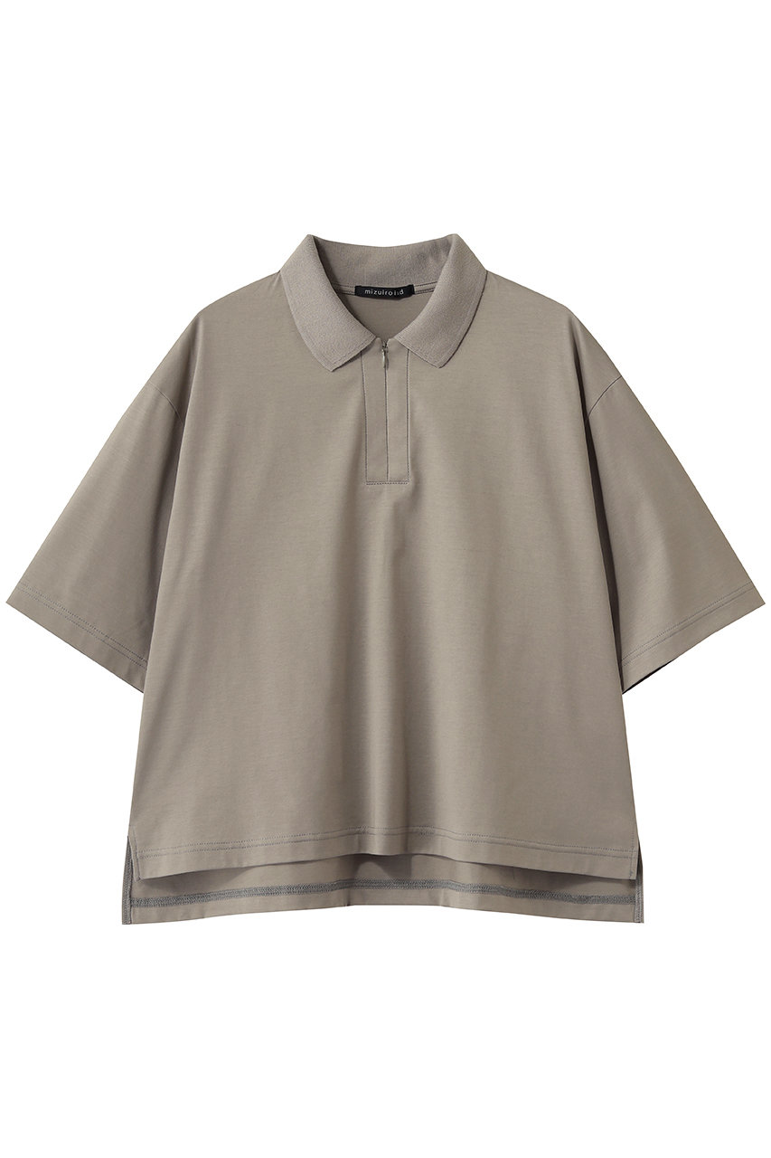 ミズイロインド/mizuiro indのzip polo shirt シャツ(beige/2-210126)