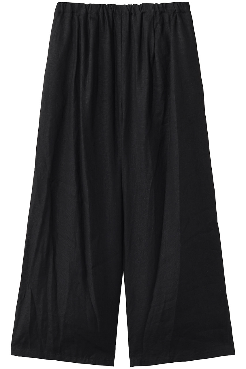 ミズイロインド/mizuiro indのlinen wide easy PT パンツ(blackA/2-260104)