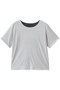 bicolor reversible T Tシャツ ミズイロインド/mizuiro ind off white