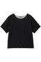 bicolor reversible T Tシャツ ミズイロインド/mizuiro ind black