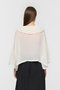 pleats collar wide shirt シャツ ミズイロインド/mizuiro ind