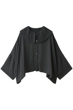ミズイロインド/mizuiro indのpleats collar wide shirt シャツ(110400/110403)