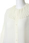 pleats collar wide shirt シャツ ミズイロインド/mizuiro ind