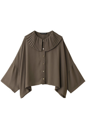 ミズイロインド/mizuiro indのpleats collar wide shirt シャツ(110400/110403)