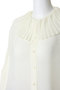 pleats collar wide shirt シャツ ミズイロインド/mizuiro ind