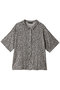 print half slv shirt シャツ ミズイロインド/mizuiro ind black