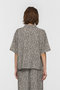 print half slv shirt シャツ ミズイロインド/mizuiro ind