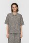 print half slv shirt シャツ ミズイロインド/mizuiro ind