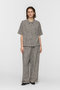 print half slv shirt シャツ ミズイロインド/mizuiro ind