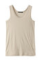 basic tank top トップ ミズイロインド/mizuiro ind s.beige