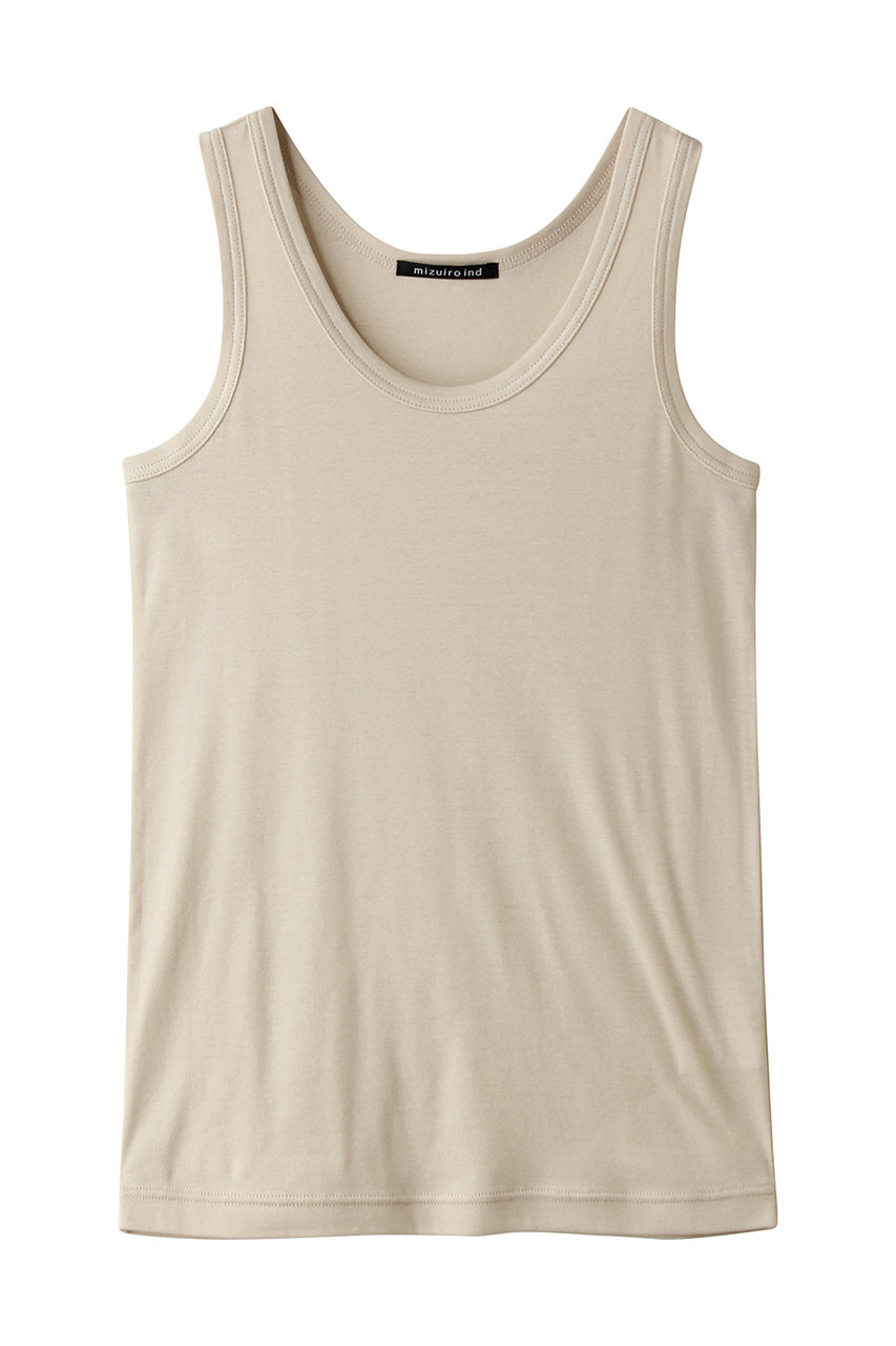 ミズイロインド/mizuiro indのbasic tank top トップ(s.beige/2-210143)