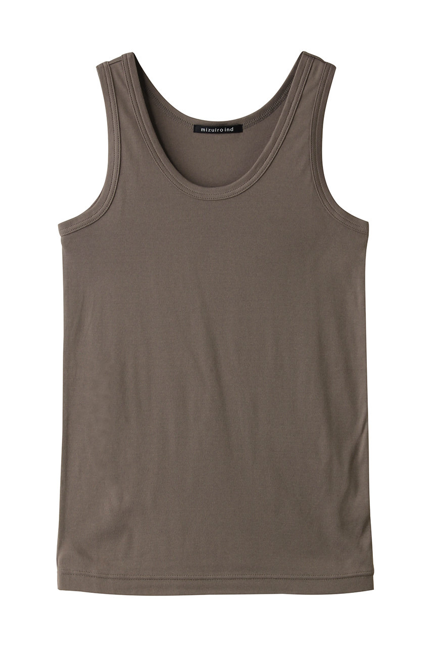 ミズイロインド/mizuiro indのbasic tank top トップ(c.gray/2-210143)