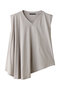 V neck asymmetry N/S P/O プルオーバー ミズイロインド/mizuiro ind l.gray