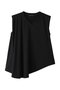 V neck asymmetry N/S P/O プルオーバー ミズイロインド/mizuiro ind black