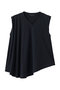 V neck asymmetry N/S P/O プルオーバー ミズイロインド/mizuiro ind navy