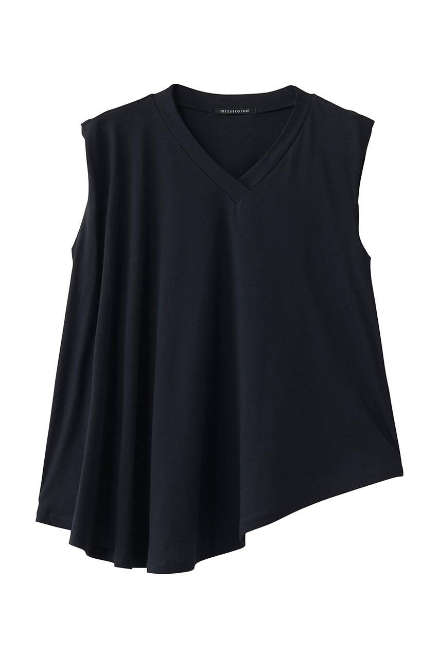 ミズイロインド/mizuiro indのV neck asymmetry N/S P/O プルオーバー(navy/2-210141)