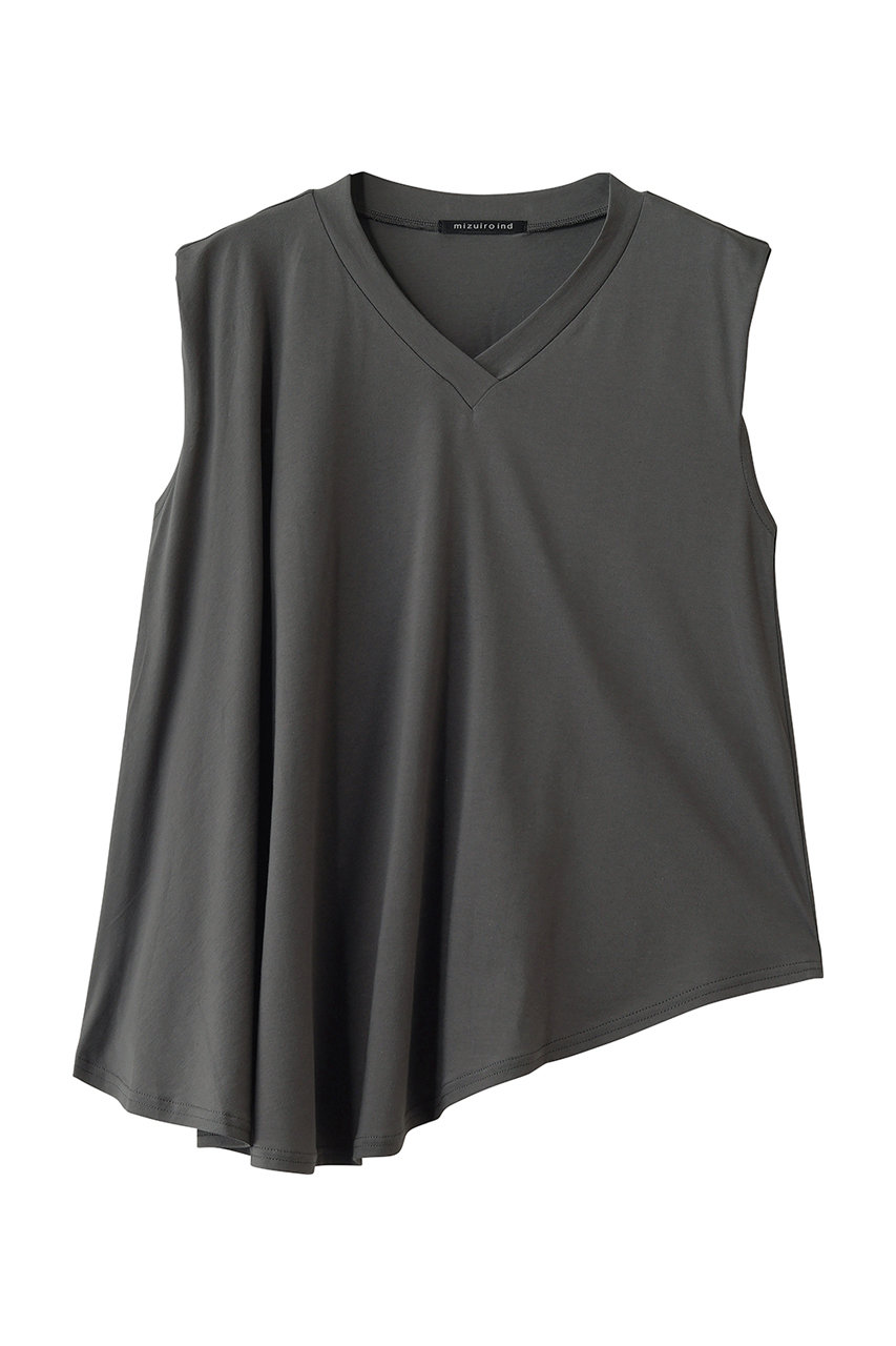 ミズイロインド/mizuiro indのV neck asymmetry N/S P/O プルオーバー(gray/2-210141)