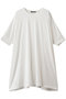 wide crew neck tunic チュニック ミズイロインド/mizuiro ind off white
