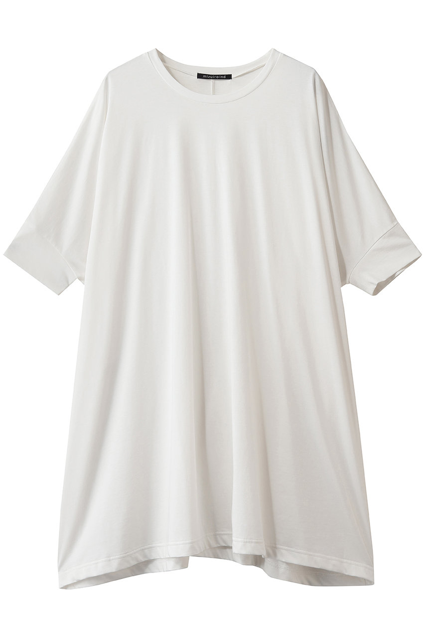 mizuiro ind(ミズイロインド)｜wide crew neck tunic チュニック/off