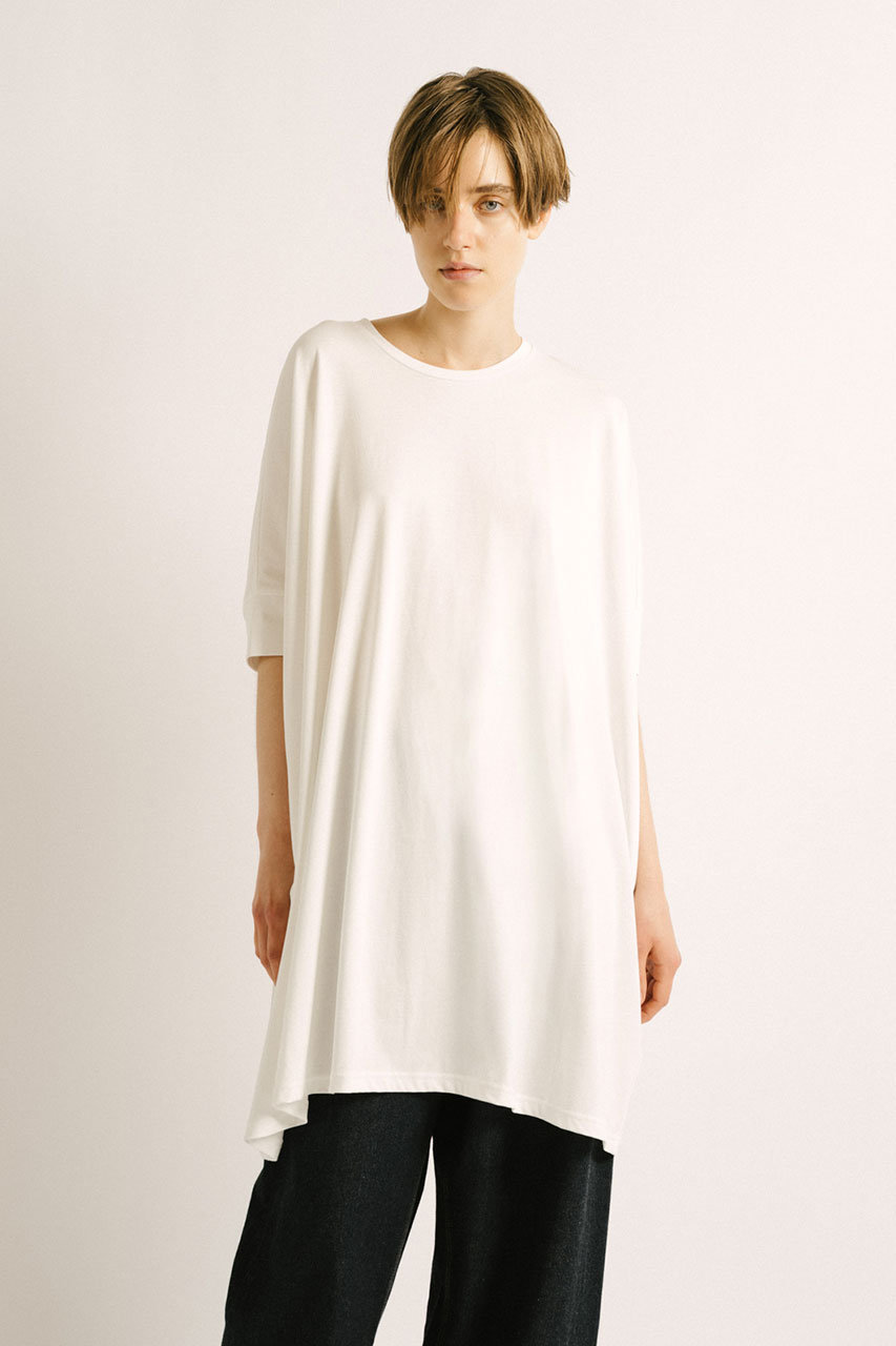 mizuiro ind(ミズイロインド)｜wide crew neck tunic チュニック/off
