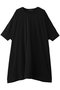 wide crew neck tunic チュニック ミズイロインド/mizuiro ind black