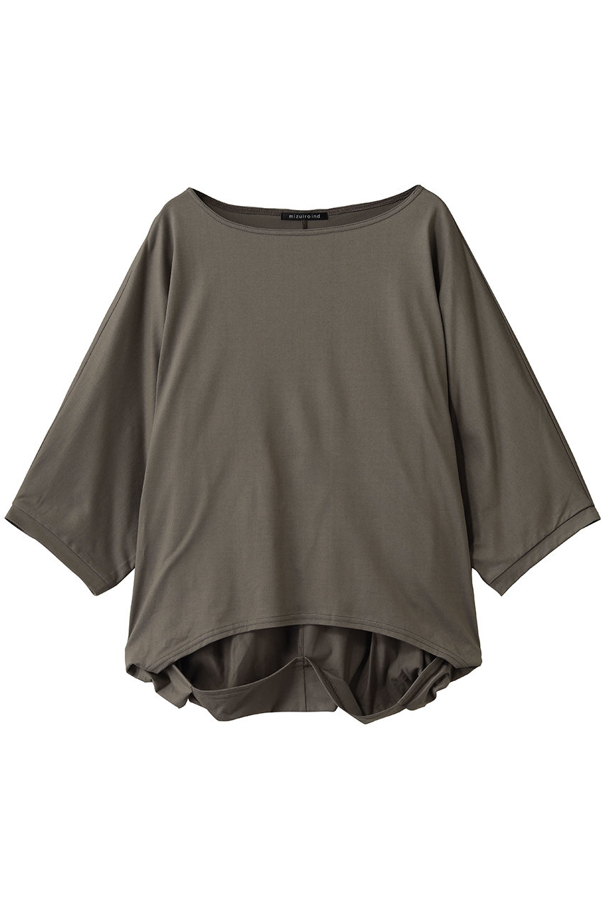 ミズイロインド/mizuiro indのboat neck cocoon P/O プルオーバー(gray/2-210149)