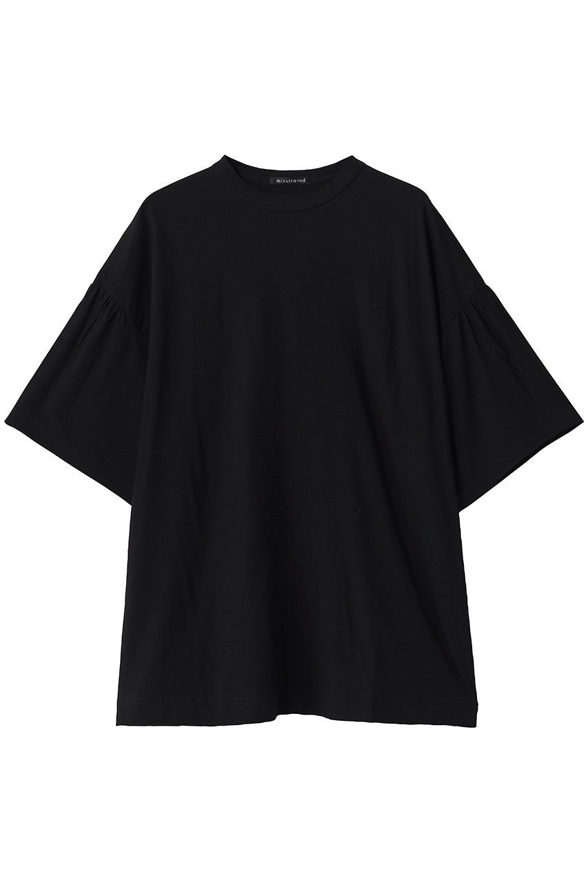 ミズイロインド/mizuiro indのgather slv wide T Tシャツ(black/2-210150)