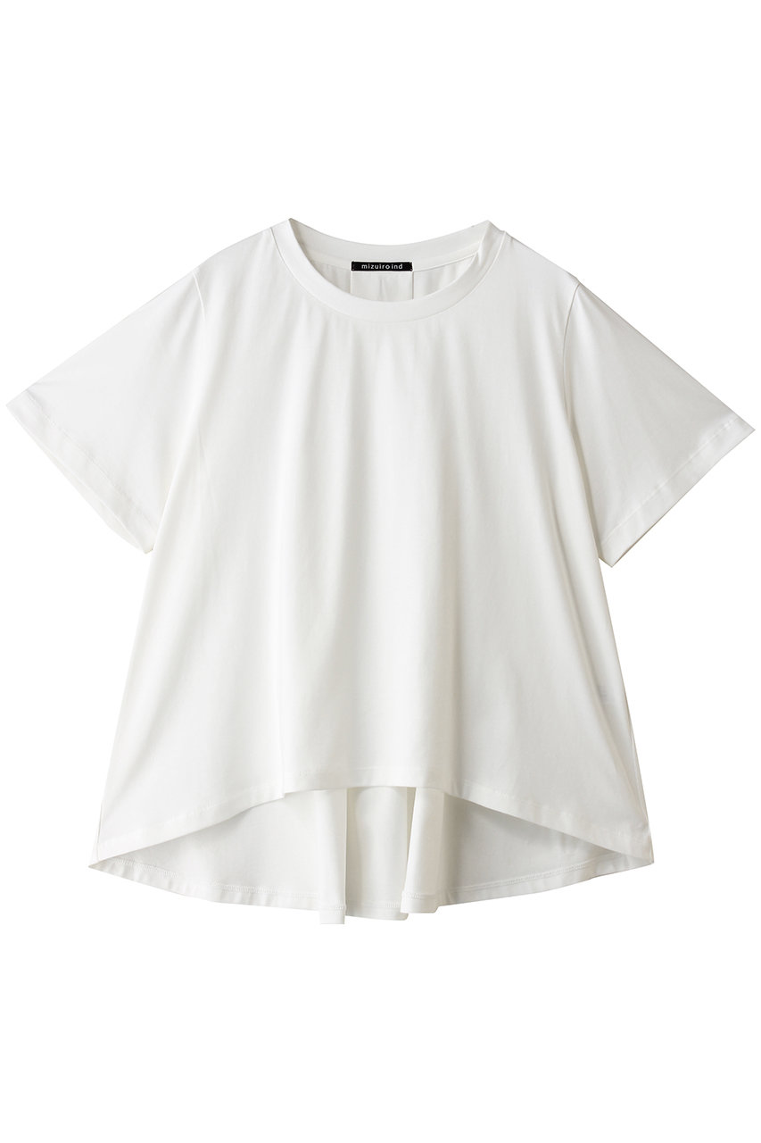 ミズイロインド/mizuiro indのflare crew neck T Tシャツ(off white/2-210148)