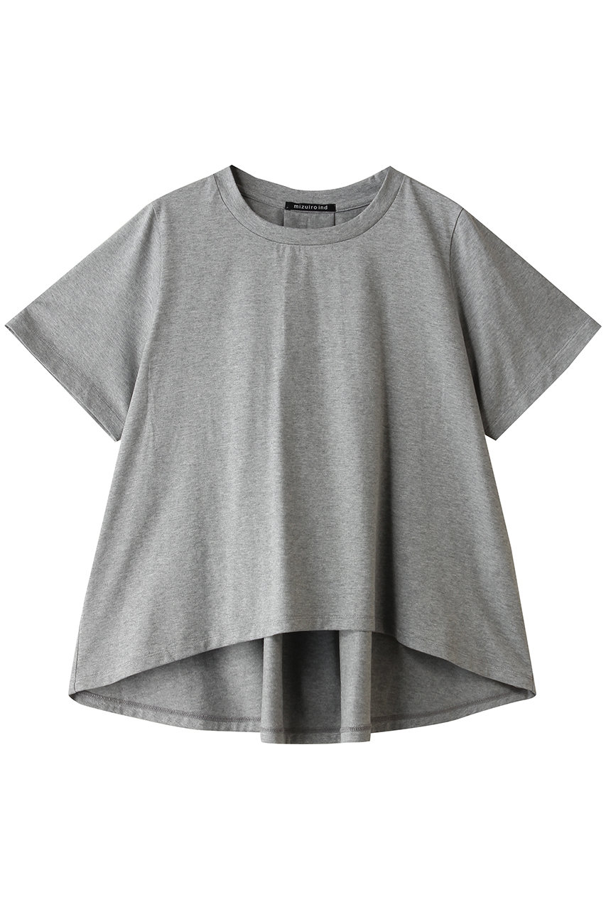 ミズイロインド/mizuiro indのflare crew neck T Tシャツ(gray/2-210148)
