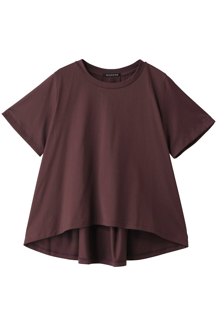 ミズイロインド/mizuiro indのflare crew neck T Tシャツ(wine/2-210148)