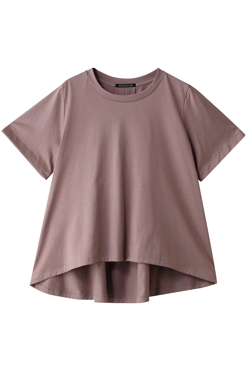 ミズイロインド/mizuiro indのflare crew neck T Tシャツ(s.pink/2-210148)
