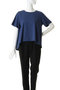 flare crew neck T Tシャツ ミズイロインド/mizuiro ind