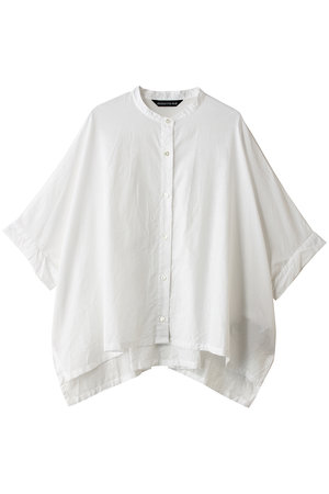 ミズイロインド/mizuiro indのcotton linen stand collar wide shirt シャツ(110400/110402)