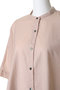 cotton linen stand collar wide shirt シャツ ミズイロインド/mizuiro ind