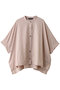 cotton linen stand collar wide shirt シャツ ミズイロインド/mizuiro ind pink
