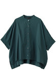 cotton linen stand collar wide shirt シャツ