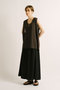 linen like V neck wide vest ベスト ミズイロインド/mizuiro ind